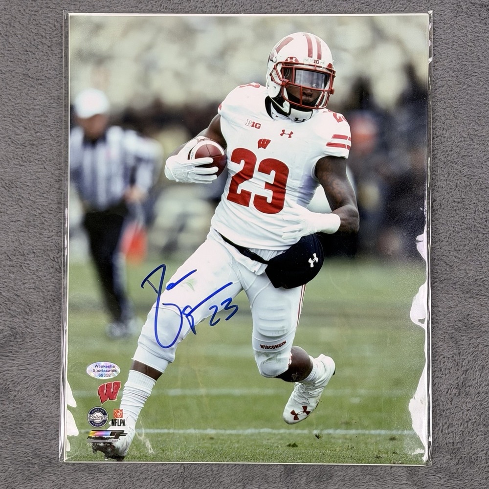 Jonathan Taylor Autograph Photo COA 10x8 Wisconsin NCAA Indianapolis Colts NFL